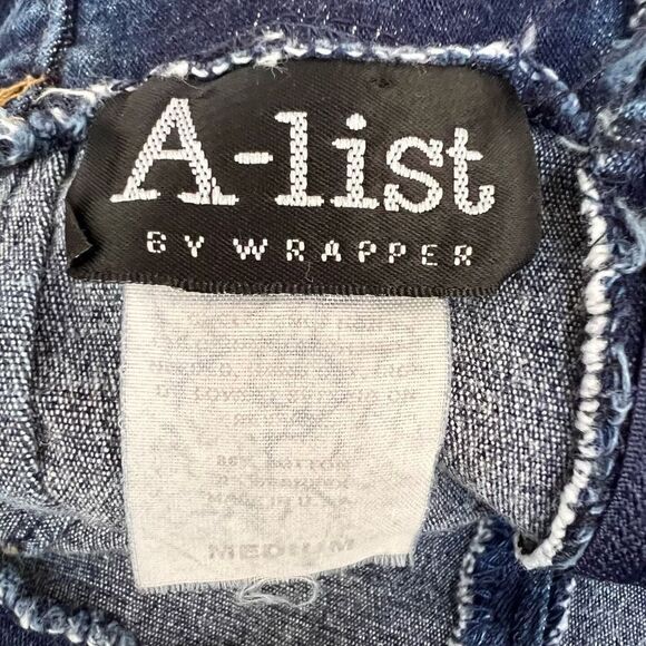 A-List by Wrapper vintage denim tube stretch dress size M - Picture 4 of 7